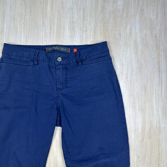 Christopher Blue Mari Mid Rise Straight Leg Casual Cargo Y2K Trouser Pants 4 - Picture 2 of 16